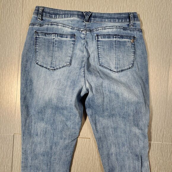 Democracy Jeans Womens 10 Blue Straight Ab Solution Stretch Medium Denim - Picture 8 of 12